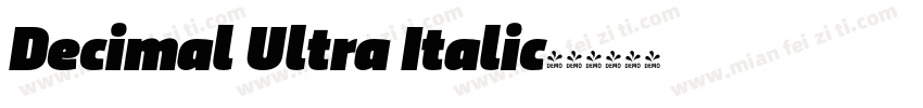 Decimal Ultra Italic字体转换